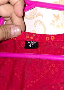Red Embroidered Kurta