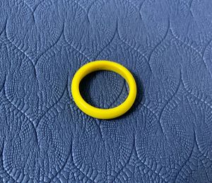 Unisex Vibrant Yellow Stackable Glass Ring