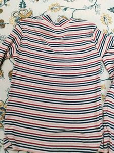 Striped Turtleneck Top