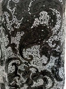 Sparkling Black &amp; White Sequin Top