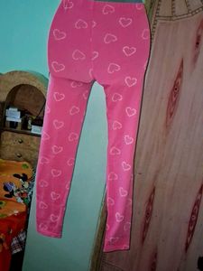 Cute Pink Heart Leggings