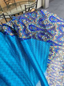 Blue Printed Saree