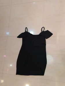 Chic Off-Shoulder Black Mini Dress