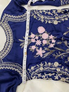 Beautiful Embroidered Blue Kurta