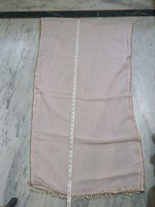 Elegant Pink Dupatta with Beadwork