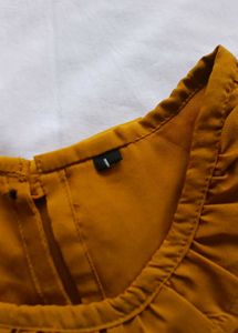 Mustard Ruffle Blouse