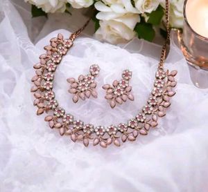 Rose Gold Plated Necklace Set ....