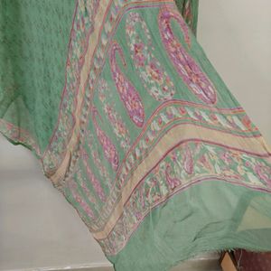 Tussar Silk Salwar &amp; Chiffon Dupatta