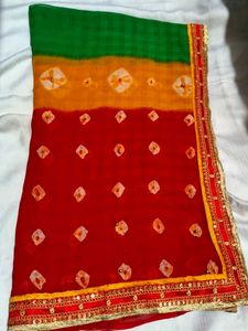 Vibrant Bandhani Saree