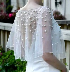Embellished Pearl Cape Shawl