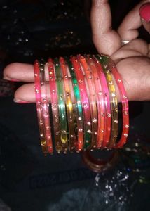 Colorful Glass Bangle Set