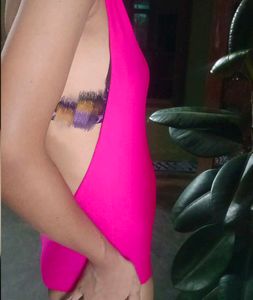 Hot Pink One-Shoulder Swimsuit