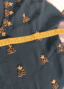 Embellished Teal Anarkali Suit Set