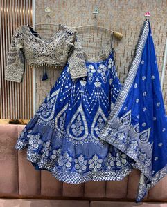 Royal Blue Lehenga Choli Set