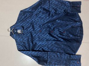 Aqua Blue Polka Dot Shirt