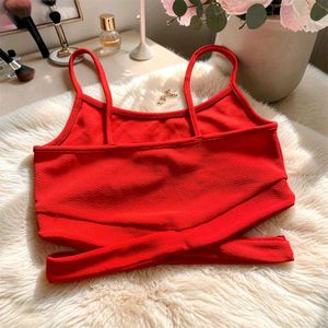 Vibrant orange Crinkle Crop Top