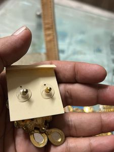 Vintage Purple Stone Dangle Earrings