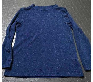Sparkly Navy Blue Long Sleeve Top