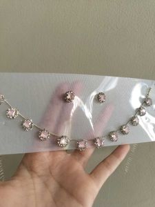 Sparkling Gemstone Necklace &amp; Earring Set of 3