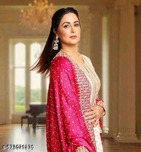 Elegant White Kurta Set with Pink Dupatta