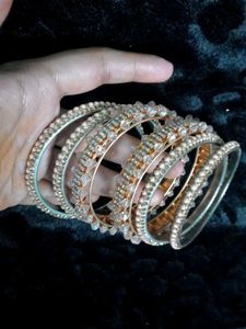 Peachish Rose Gold Bangles