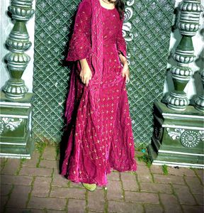 Velvet Anarkali Dress