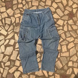 Blue Cargo baggy pants