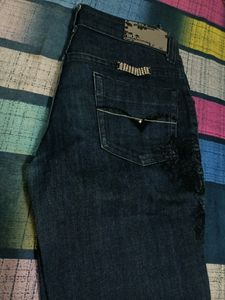 Embellished Dark Wash Denim Jeans