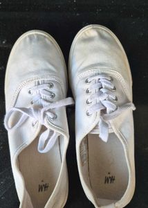 White H&M Canvas Sneakers