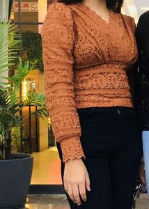 Stylish brown Lace Top