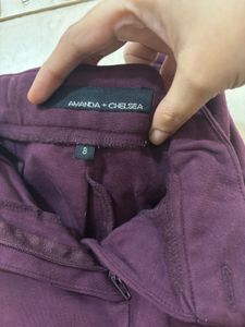 Burgundy Casual Pants
