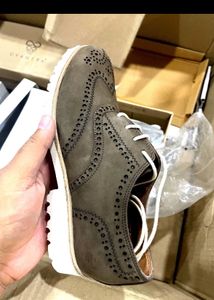 Unavera Rosch Wingtip Brogue Shoes Olive