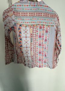 Boho Embroidered Cotton Kurta Jacket