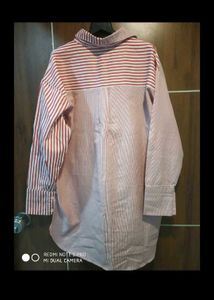 Chic Striped Asymmetrical Shirt