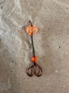Handmade Beaded Copper pendant