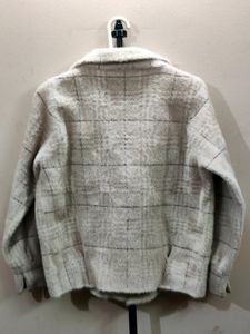 Premium women's double-breasted plaid overcoat