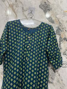 Stylish Teal Kurta with Print