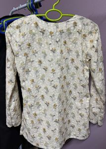 light yellow soft short kurti