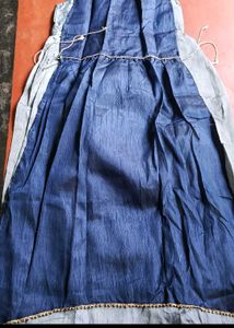 Elegant Blue Embroidered Ethnic Gown