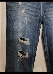 ZARA Ripped Brand New Blue Denim Jeans