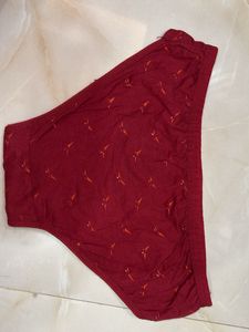 Women's Maroon Printed Briefs