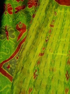 parrot green saree