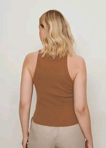 H&amp;M dupe Brown Ripped Top