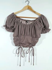 Mauve Printed Western Top (Women's)