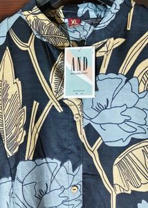 Chic Leaf Print Kurta Set