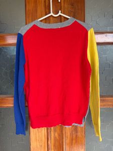celine Color Block Crew Neck Sweater