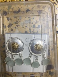Boho Silver &amp; Gold Dangle Earrings