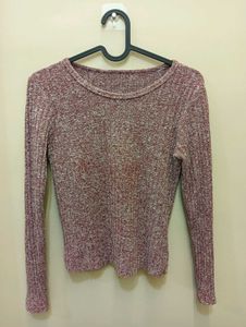 Ribbed Long Sleeve Knit Top