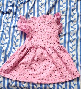Cute Pink Floral Baby Dress