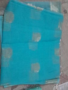Elegant Blue Cotton Saree